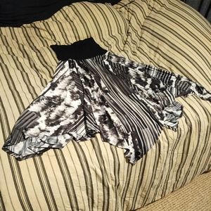 Stretchy drapey flowy long skirt